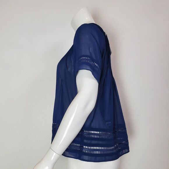 NEW Michael Kors Navy Blouse - Picture 3 of 9